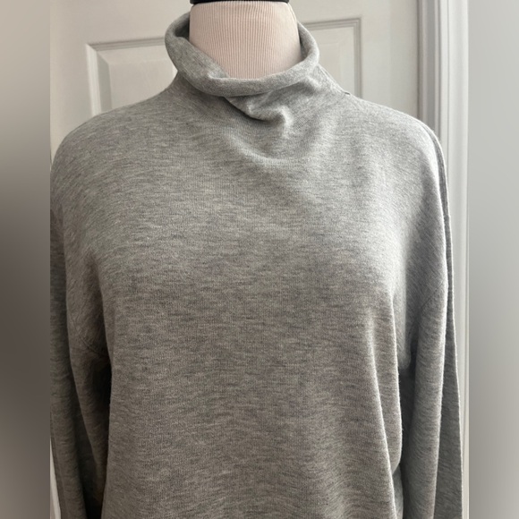 Neu Nomads NWOT Cotton Cashmere Mockneck Pullover Sweater Heather Gray M NWOT - Picture 4 of 6